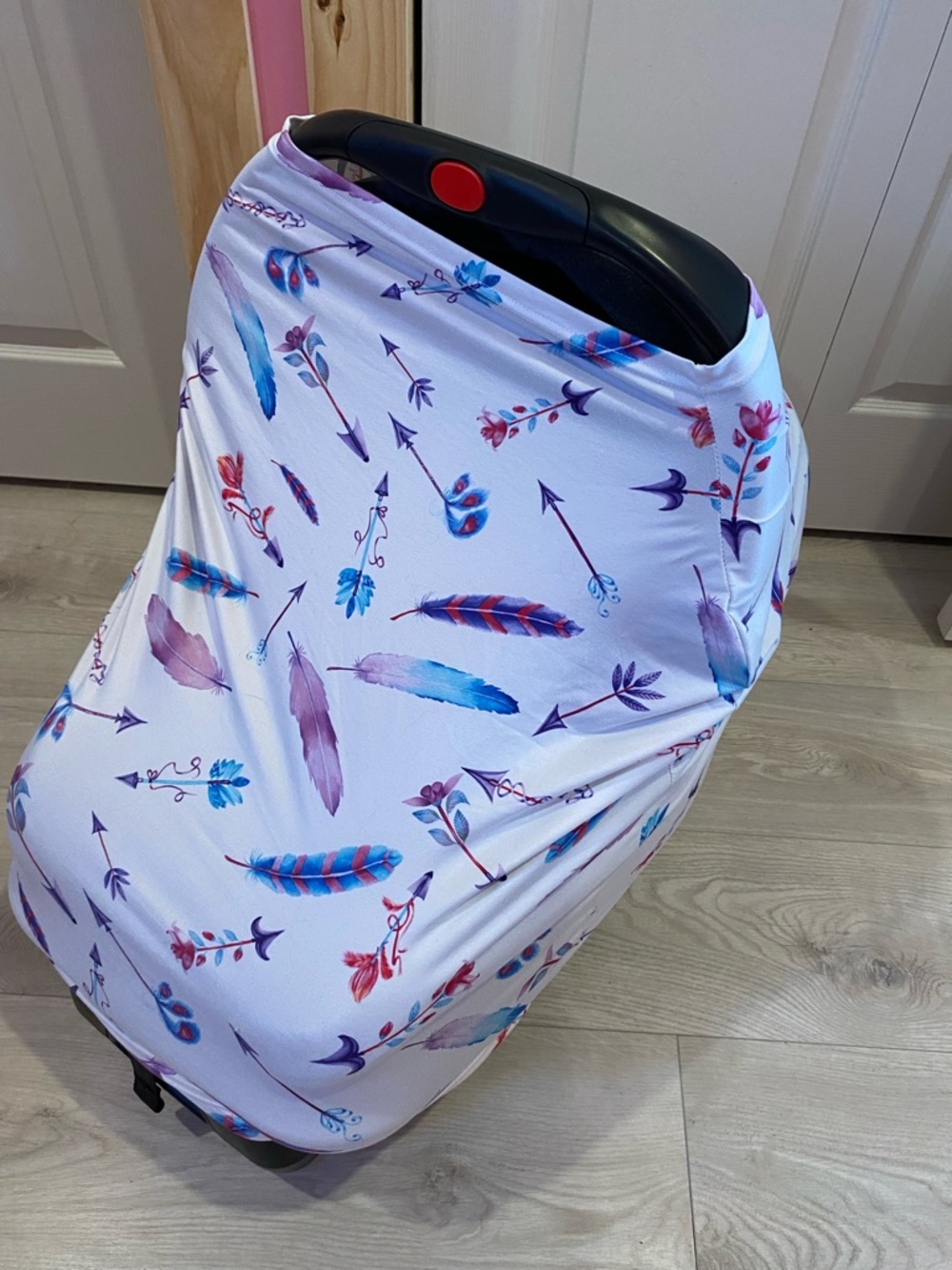 Multi-Color Feather & Arrow Stretch Car Seat Cover